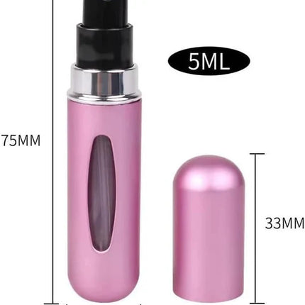 Refillable Travel Perfume Spray Bottle – Mini Atomizer Pump for Scent